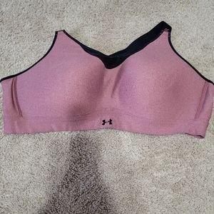 Red & Black Under Armour High Support Sports Bra